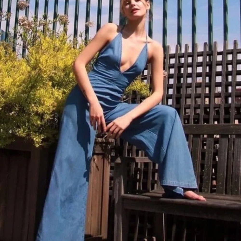 Free People Josie Wide Leg Jumpsuit Medium